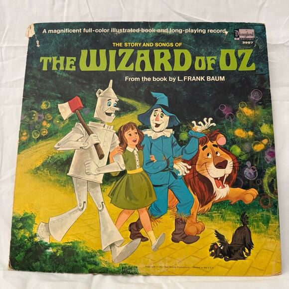 Disney Story and Songs of The Wizard of Oz Vinyl Record 1969 3957 Storybook Baum - Picture 1 of 9
